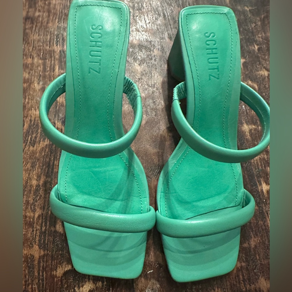 SCHUTZ Green Women's Heels
